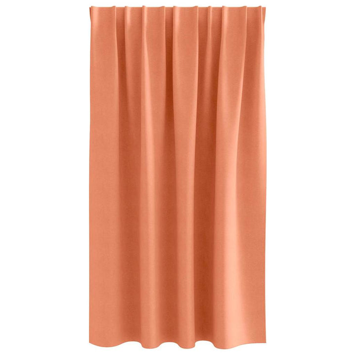 Mørklægningsgardiner med ringe 2 stk. Terrakotta 140 x 140 cm