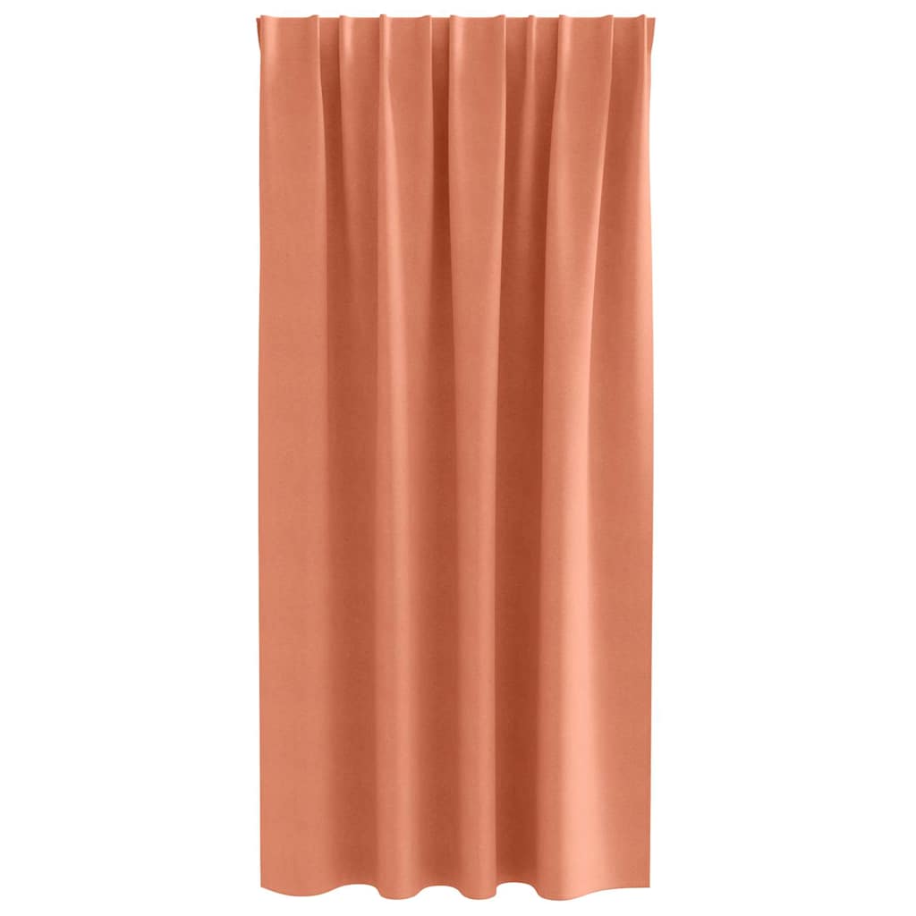 Mørklægningsgardiner med ringe 2 pcs Terrakotta 175 x 140 cm