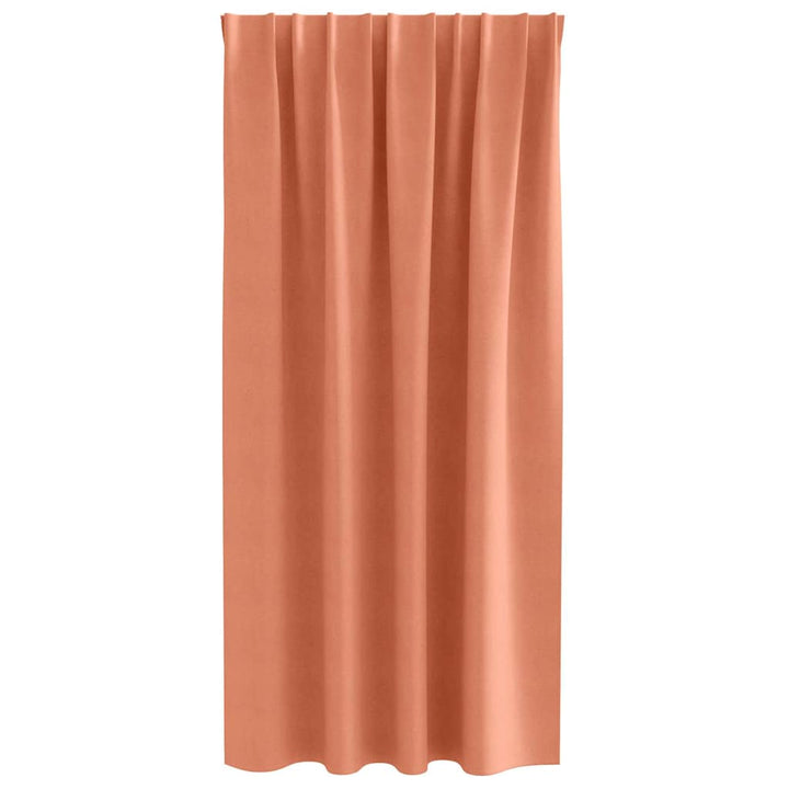 Mørklægningsgardiner med ringe 2 pcs Terrakotta 175 x 140 cm