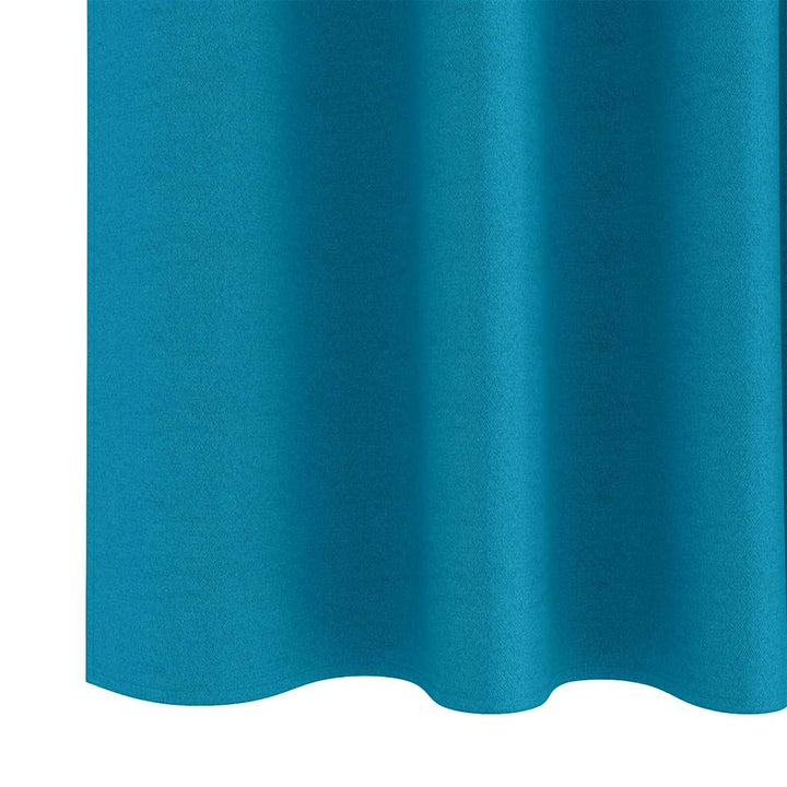 Mørklægningsgardiner med ringe 2 stk. Turkis 260 x 140 cm