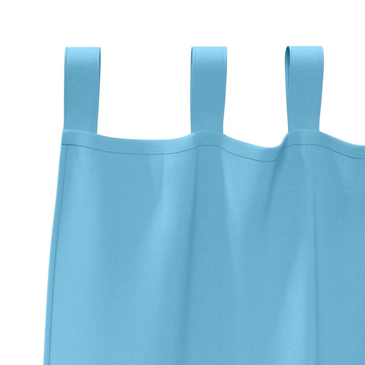 Mørklægningsgardiner med ringe 2 pcs Lys blå 140 x 140 cm