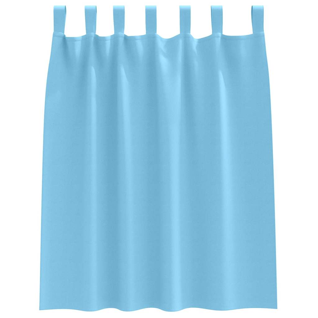 Mørklægningsgardiner med ringe 2 pcs Lys blå 140 x 140 cm