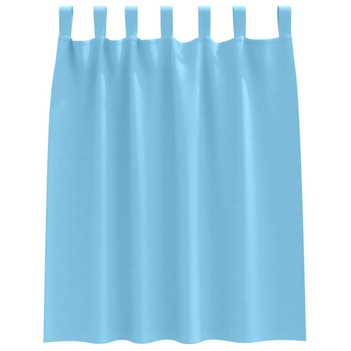 Mørklægningsgardiner med ringe 2 pcs Lys blå 140 x 140 cm
