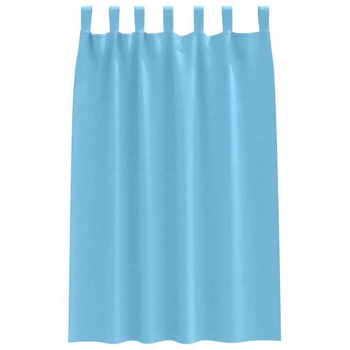 Mørklægningsgardiner med ringe 2 pcs Lys blå 175 x 140 cm