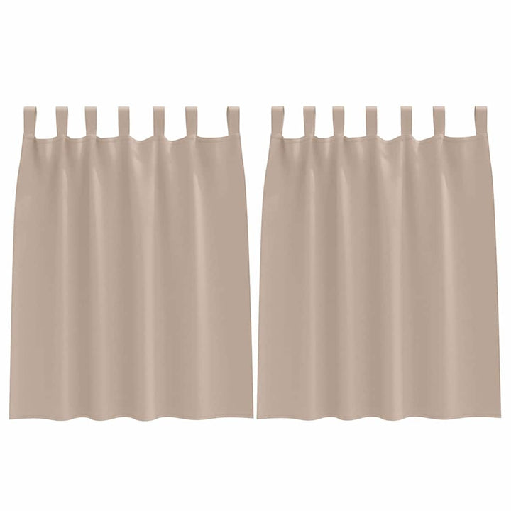 Mørklægningsgardiner med ringe 2 stk. Gråbrun 140 x 140 cm