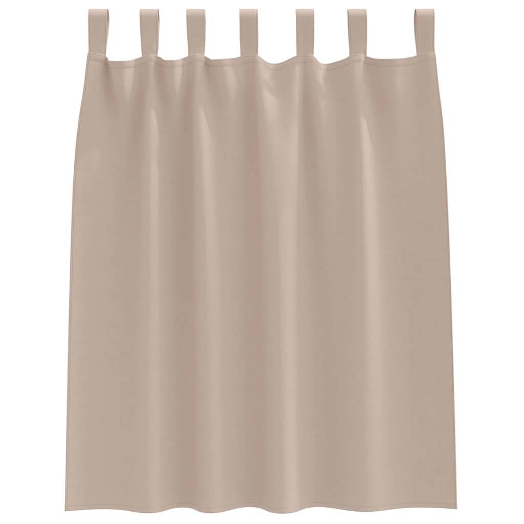 Mørklægningsgardiner med ringe 2 stk. Gråbrun 140 x 140 cm