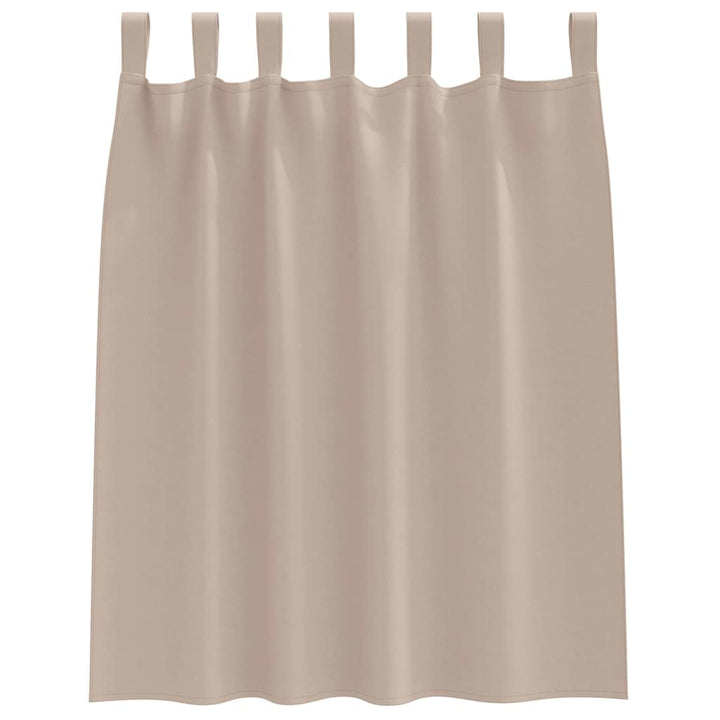 Mørklægningsgardiner med ringe 2 stk. Gråbrun 140 x 140 cm