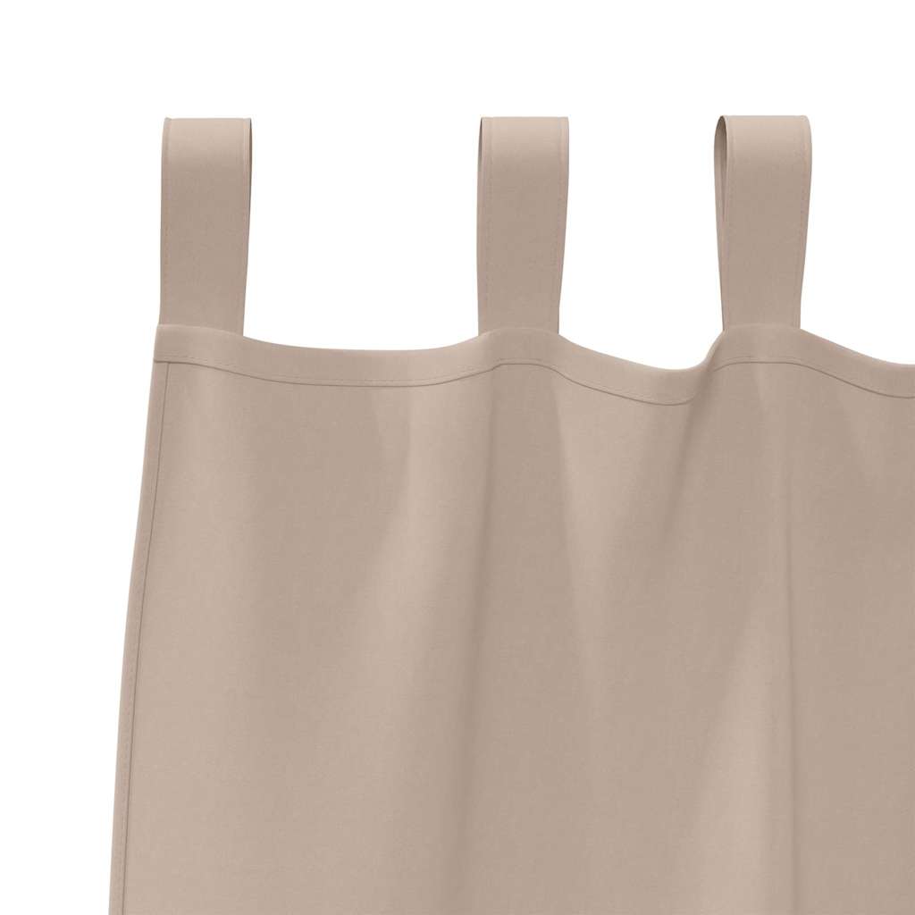 Mørklægningsgardiner med ringe 2 pcs Gråbrun 175 x 140 cm