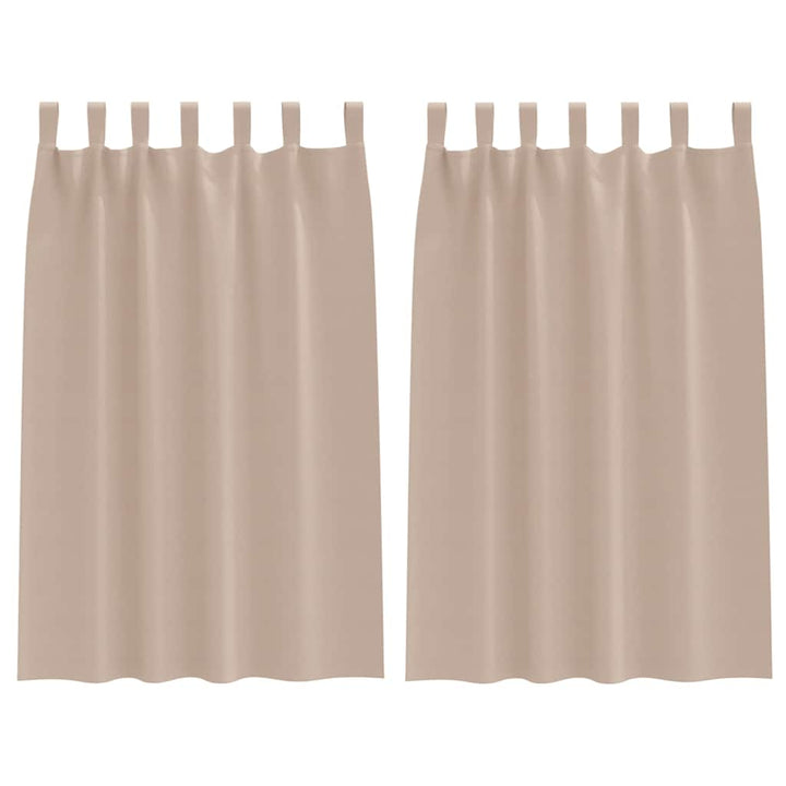 Mørklægningsgardiner med ringe 2 pcs Gråbrun 175 x 140 cm