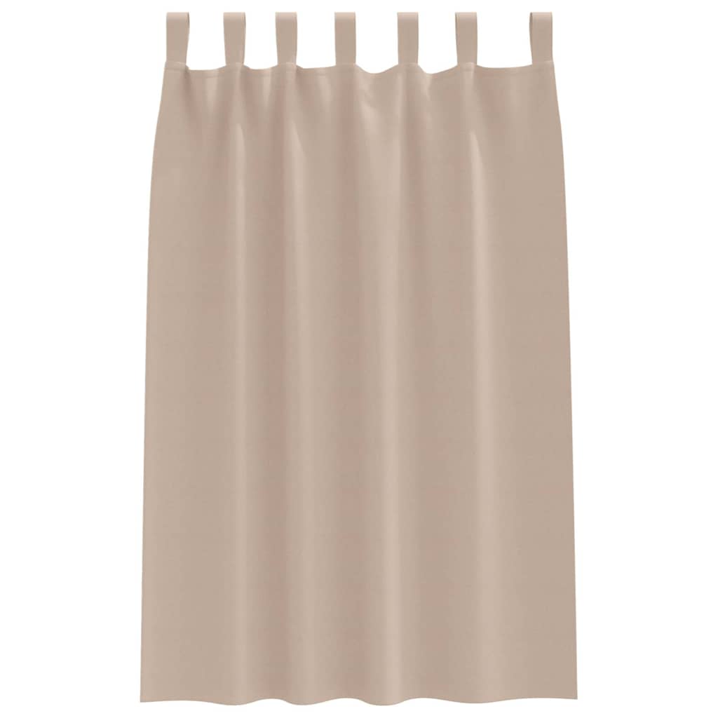 Mørklægningsgardiner med ringe 2 pcs Gråbrun 175 x 140 cm