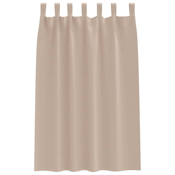 Mørklægningsgardiner med ringe 2 pcs Gråbrun 175 x 140 cm