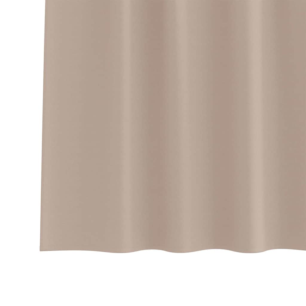 Mørklægningsgardiner med ringe 2 pcs Gråbrun 245 x 140 cm