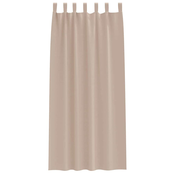 Mørklægningsgardiner med ringe 2 pcs Gråbrun 245 x 140 cm