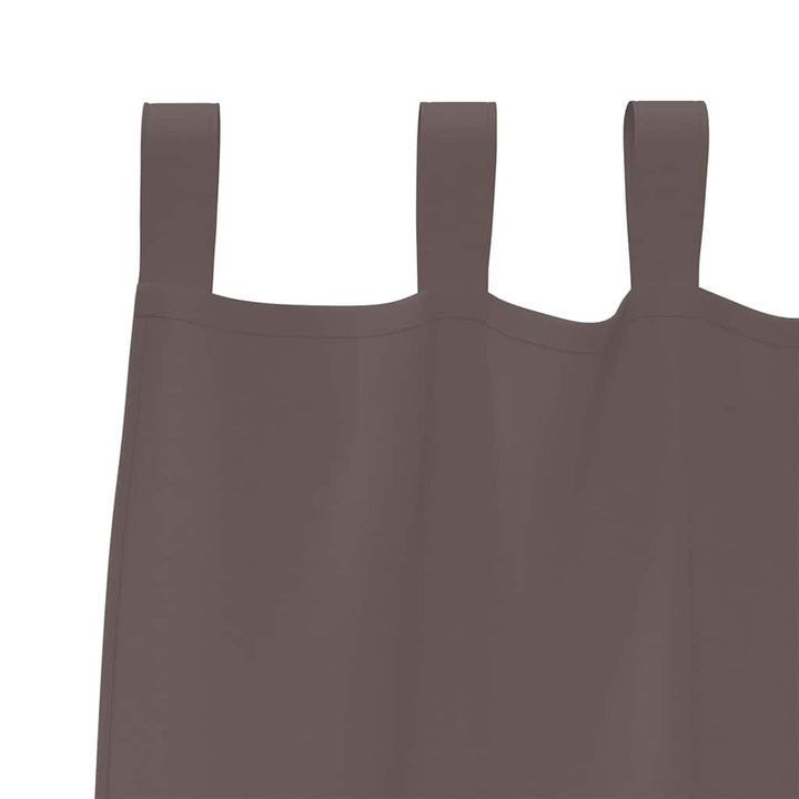 Mørklægningsgardiner med ringe 2 pcs Mørk Brun 140 x 140 cm