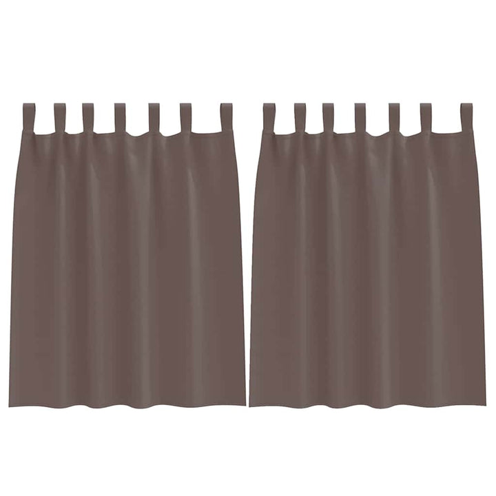 Mørklægningsgardiner med ringe 2 pcs Mørk Brun 140 x 140 cm