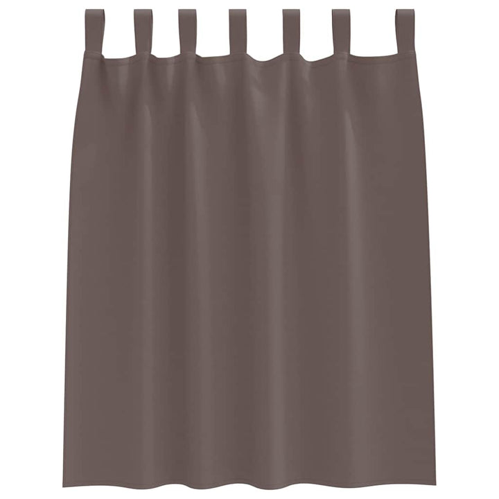 Mørklægningsgardiner med ringe 2 pcs Mørk Brun 140 x 140 cm