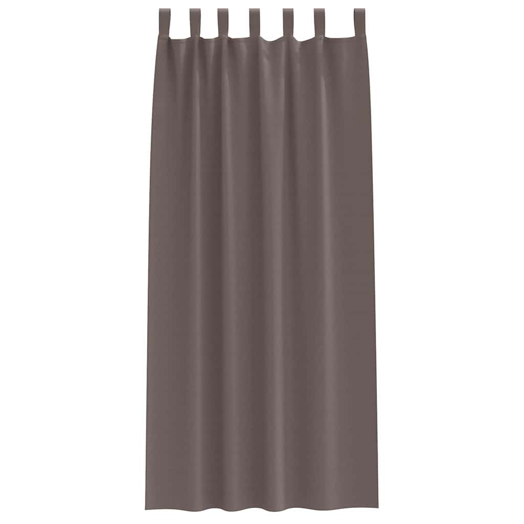 Mørklægningsgardiner med ringe 2 pcs Mørk Brun 225 x 140 cm