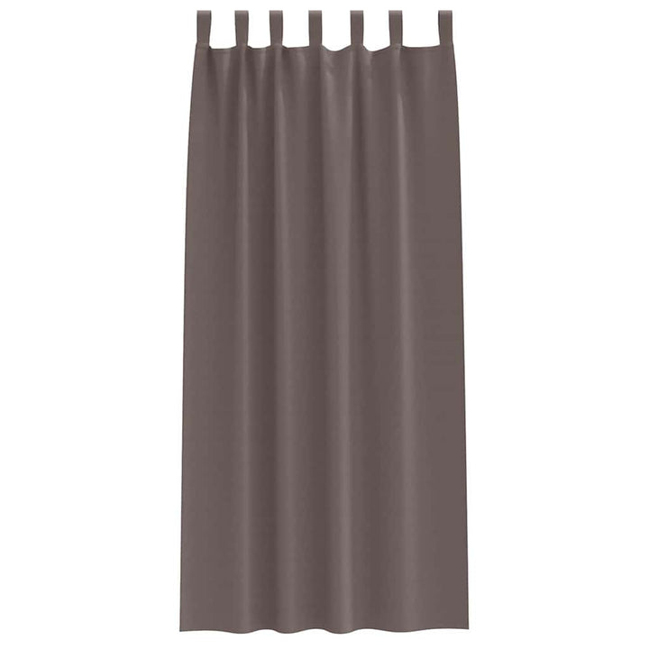 Mørklægningsgardiner med ringe 2 pcs Mørk Brun 225 x 140 cm