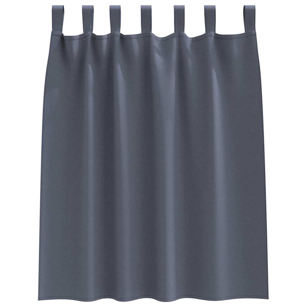 Mørklægningsgardiner med ringe 2 pcs Antracit 140 x 140 cm