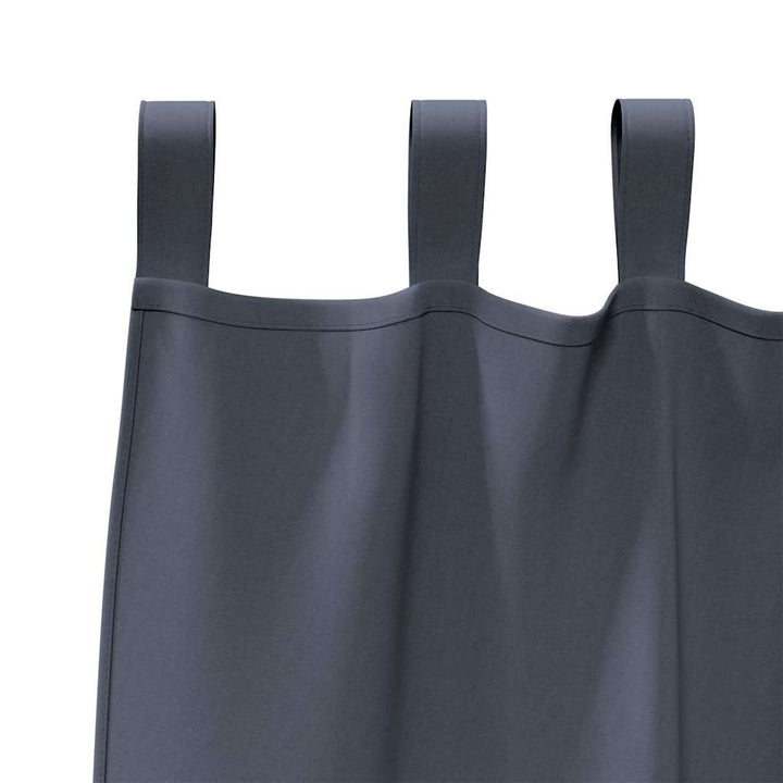Mørklægningsgardiner med ringe 2 stk. Antracit 175 x 140 cm