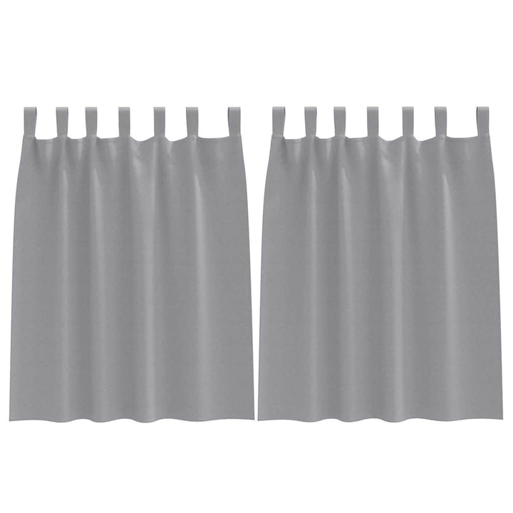Mørklægningsgardiner med ringe 2 stk. Lysegrå 140 x 140 cm