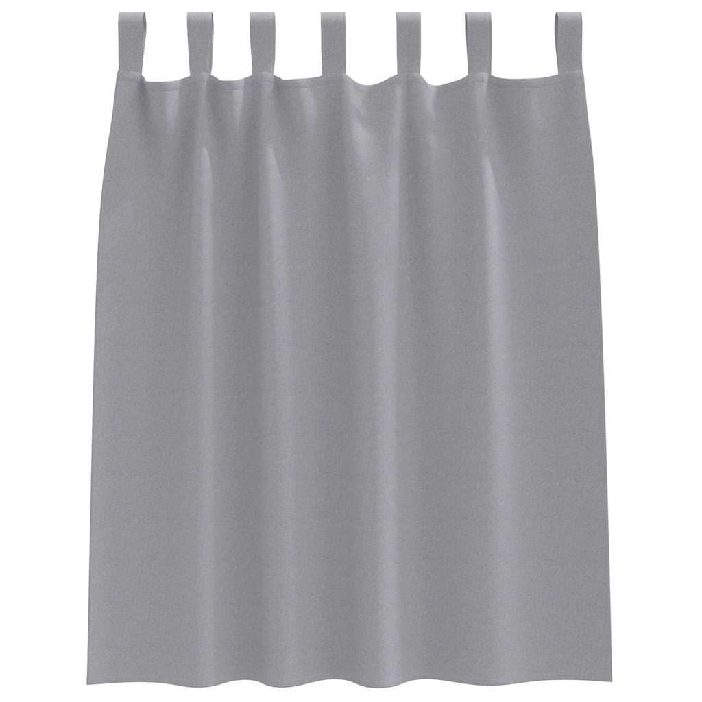 Mørklægningsgardiner med ringe 2 stk. Lysegrå 140 x 140 cm