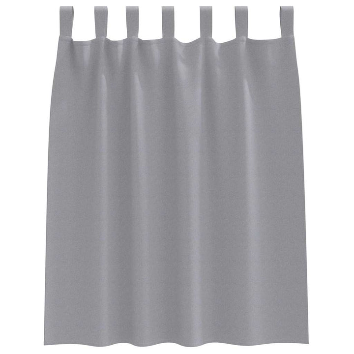 Mørklægningsgardiner med ringe 2 stk. Lysegrå 140 x 140 cm