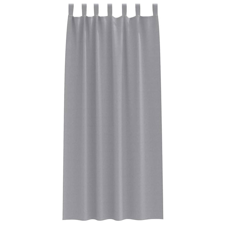 Mørklægningsgardiner med ringe 2 pcs Lysegrå 260 x 140 cm