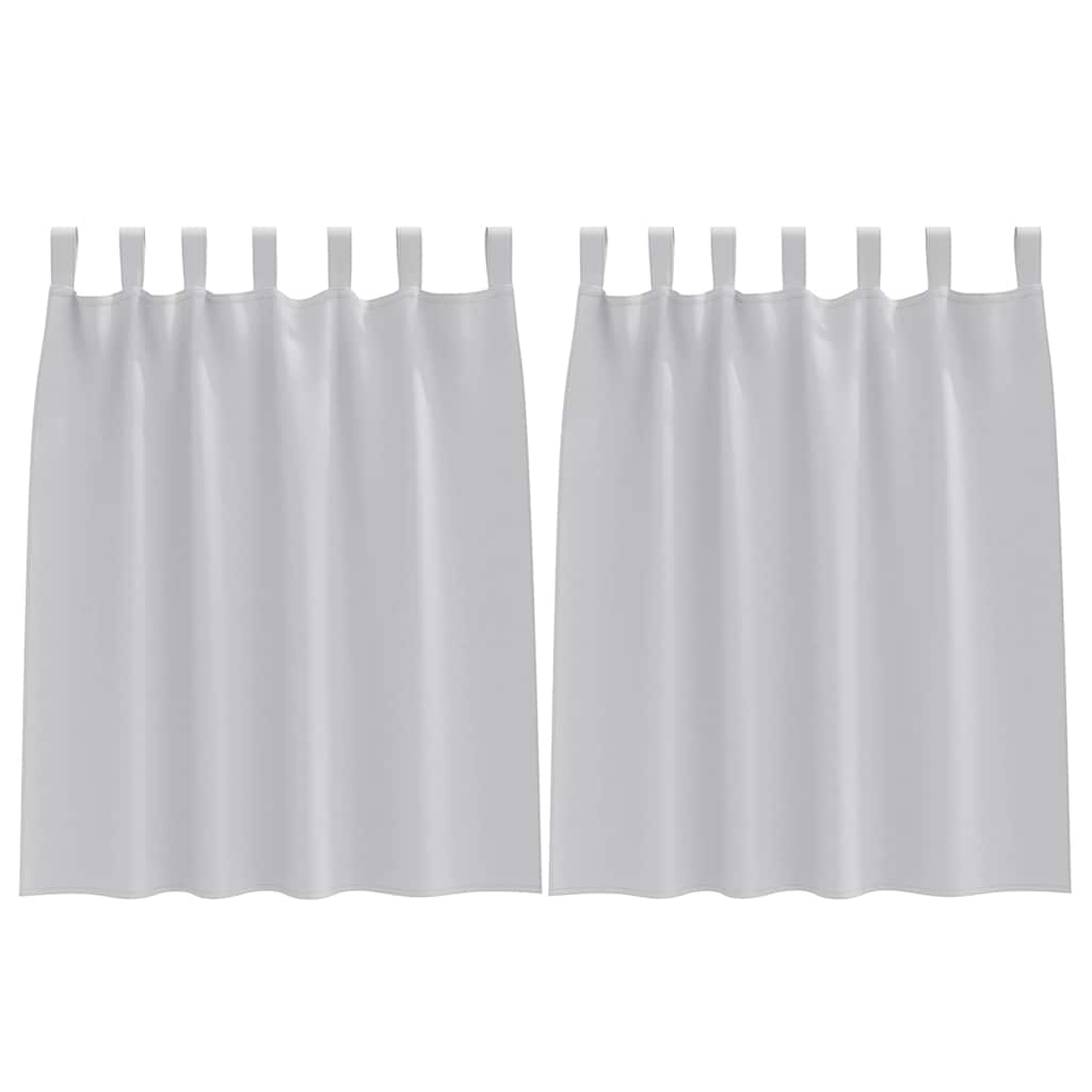 Mørklægningsgardiner med ringe 2 stk. Lysegrå 140 x 140 cm