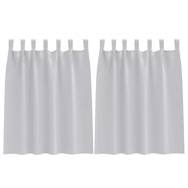 Mørklægningsgardiner med ringe 2 stk. Lysegrå 140 x 140 cm