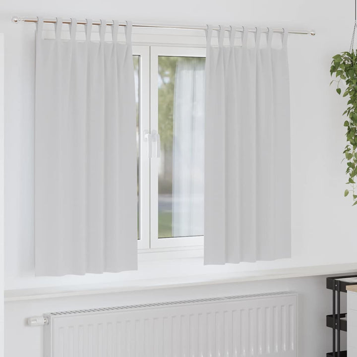 Mørklægningsgardiner med ringe 2 pcs Bleg Grå 175 x 140 cm
