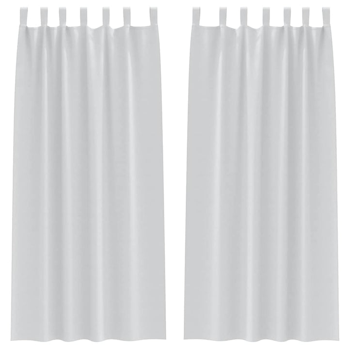 Mørklægningsgardiner med ringe 2 stk. Bleg Grå 260 x 140 cm
