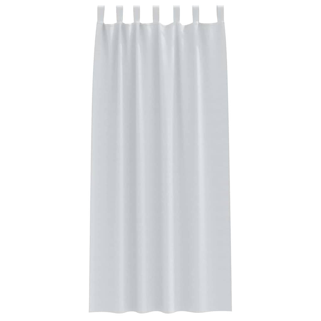 Mørklægningsgardiner med ringe 2 stk. Bleg Grå 260 x 140 cm
