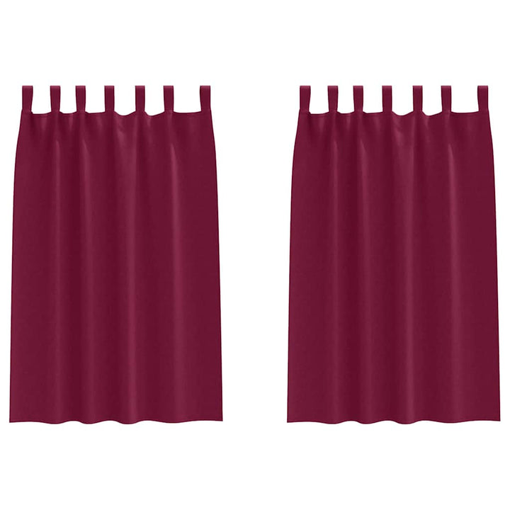 Mørklægningsgardiner med ringe 2 pcs Vinrød 175 x 140 cm