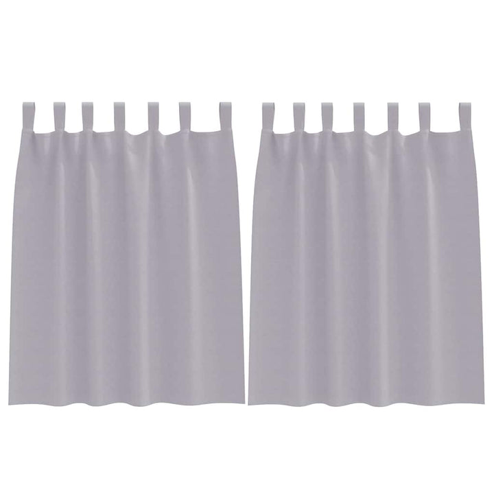 Mørklægningsgardiner med ringe 2 stk. Metal Grå 140 x 140 cm