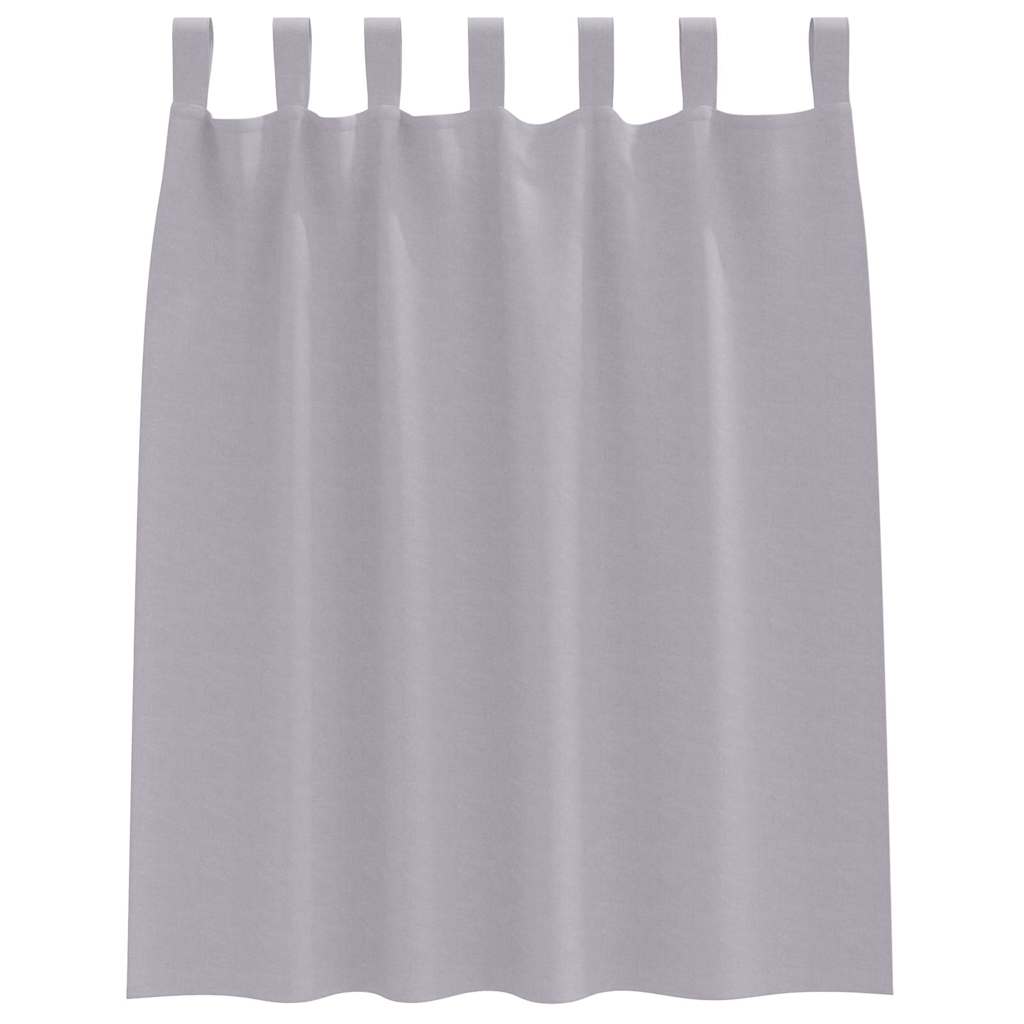 Mørklægningsgardiner med ringe 2 stk. Metal Grå 140 x 140 cm