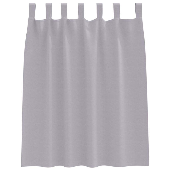 Mørklægningsgardiner med ringe 2 stk. Metal Grå 140 x 140 cm