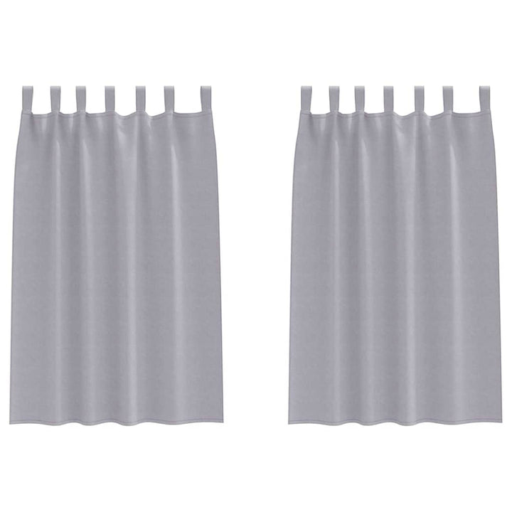 Mørklægningsgardiner med ringe 2 stk. Metal Grå 175 x 140 cm