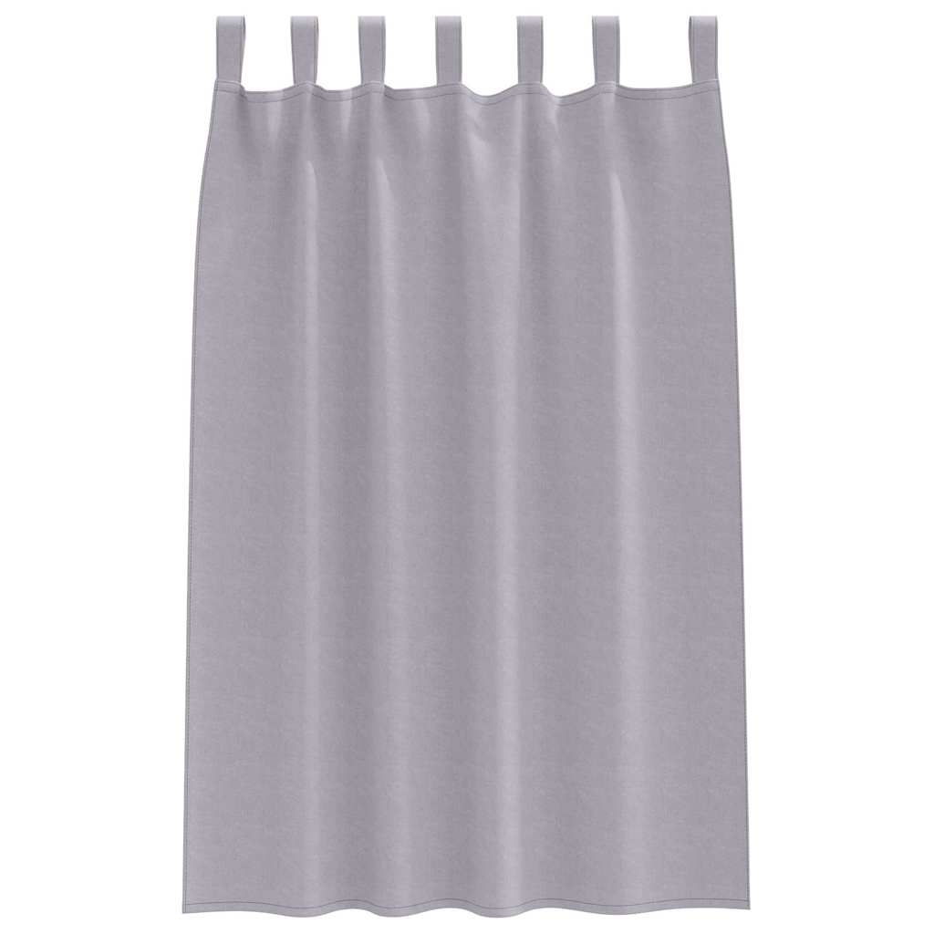 Mørklægningsgardiner med ringe 2 stk. Metal Grå 175 x 140 cm
