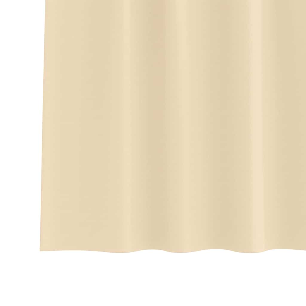 Mørklægningsgardiner med ringe 2 stk. Cremefarvet 260 x 140 cm