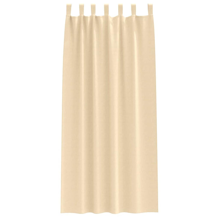 Mørklægningsgardiner med ringe 2 stk. Cremefarvet 260 x 140 cm