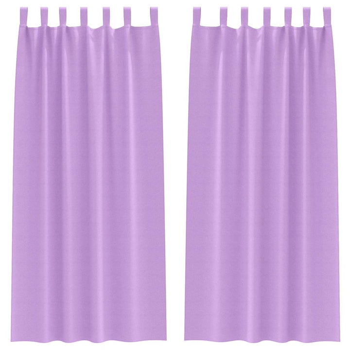 Mørklægningsgardiner med ringe 2 stk. Lilla 260 x 140 cm