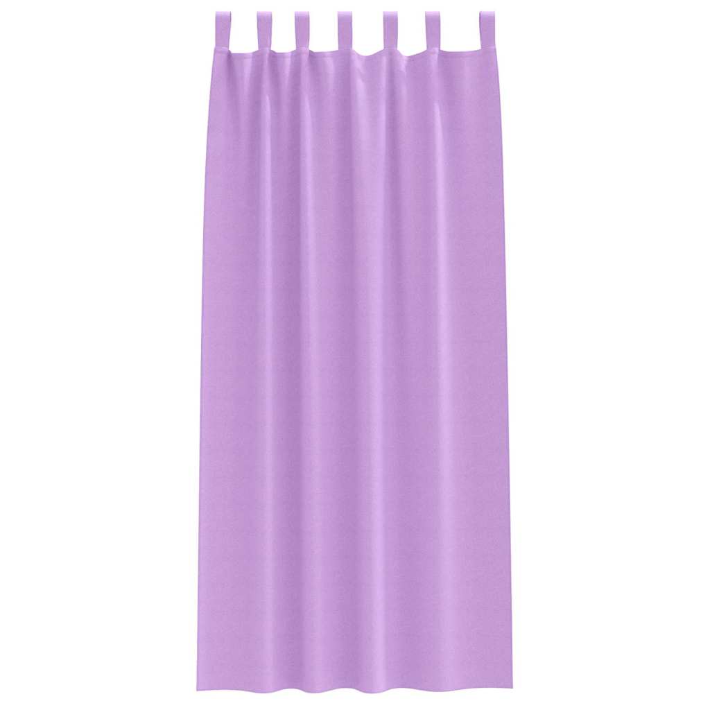Mørklægningsgardiner med ringe 2 stk. Lilla 260 x 140 cm
