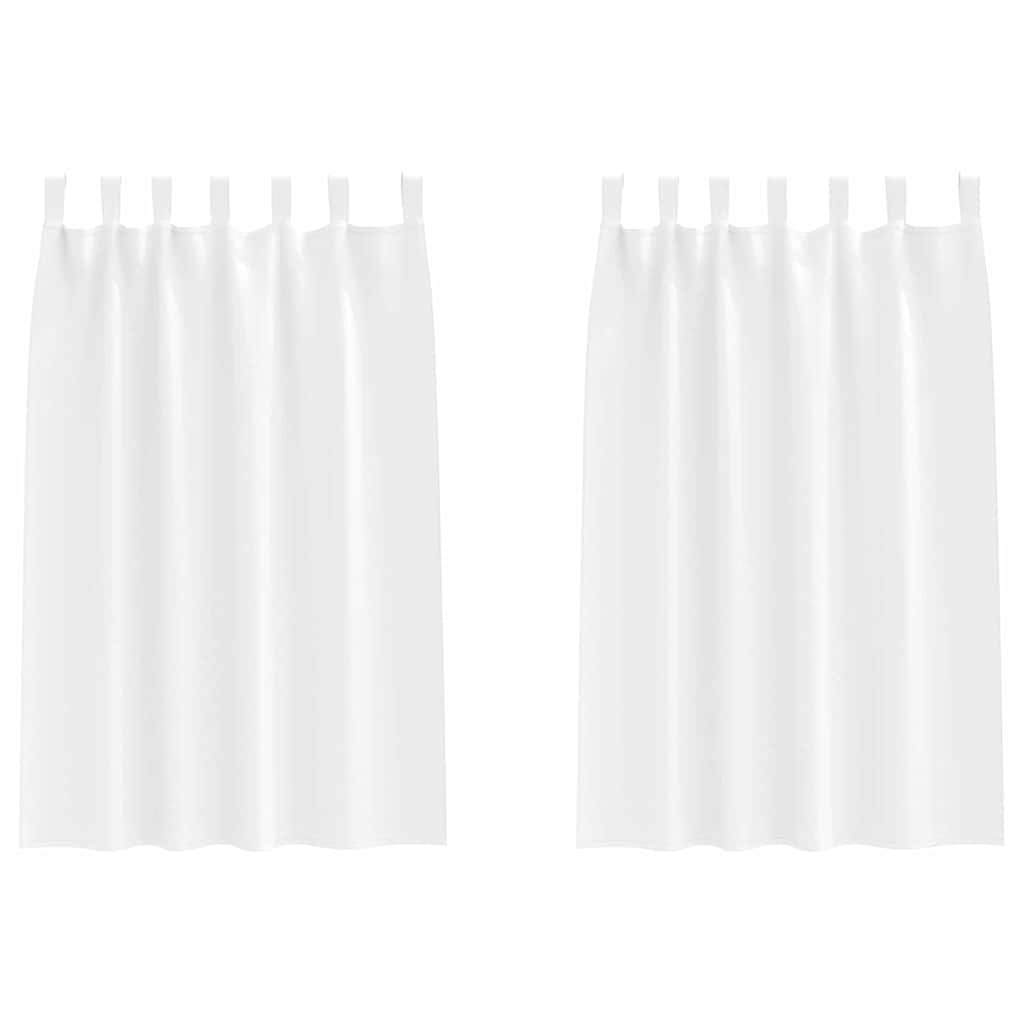 Mørklægningsgardiner med ringe 2 stk. Ren Hvid 175 x 140 cm