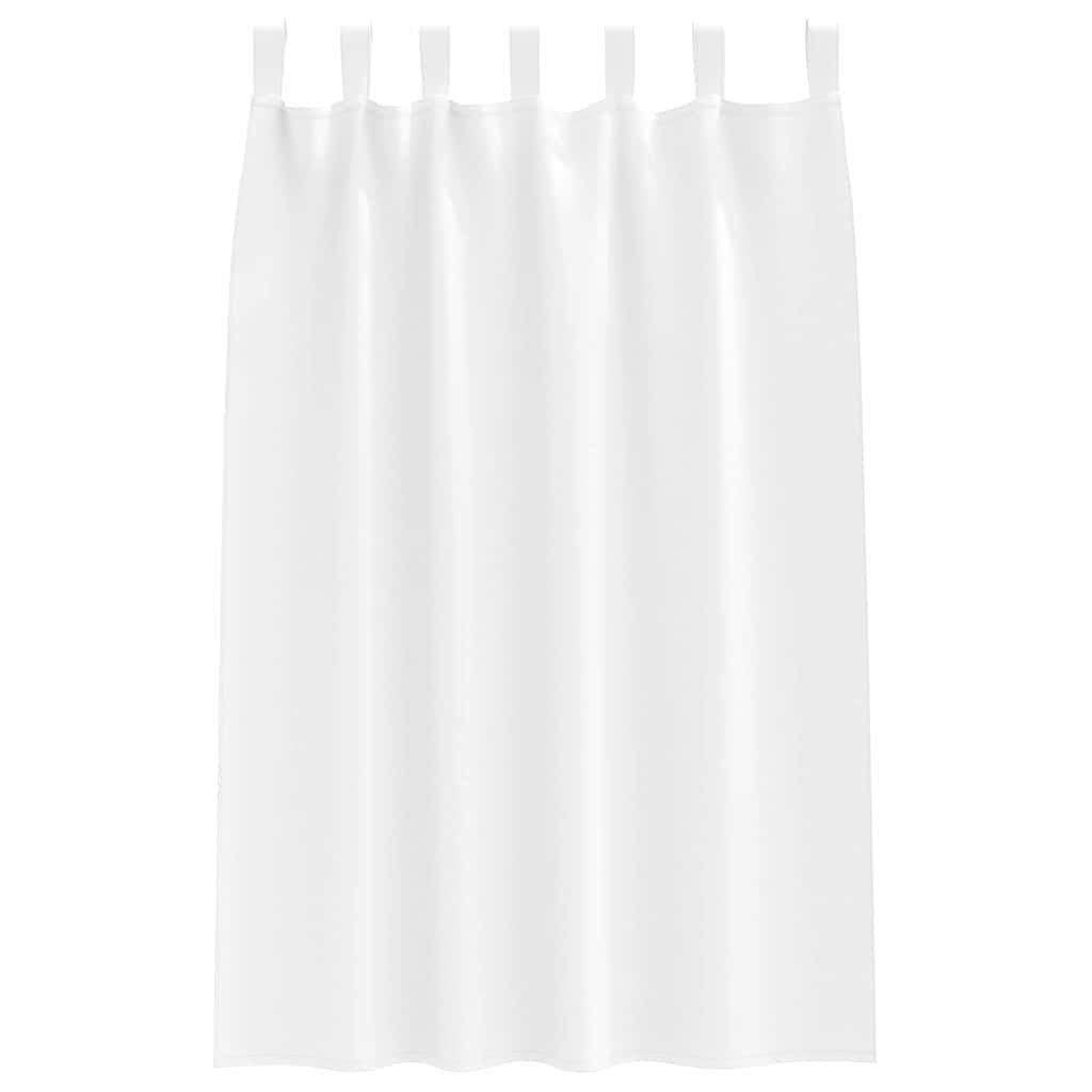 Mørklægningsgardiner med ringe 2 stk. Ren Hvid 175 x 140 cm