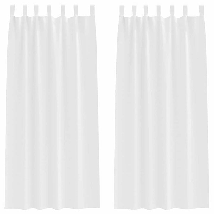 Mørklægningsgardiner med ringe 2 pcs Ren Hvid 225 x 140 cm