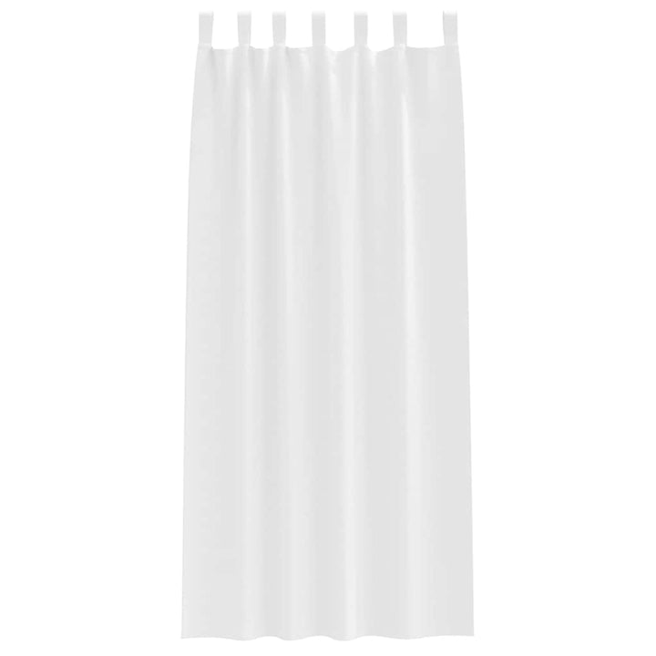 Mørklægningsgardiner med ringe 2 pcs Ren Hvid 225 x 140 cm