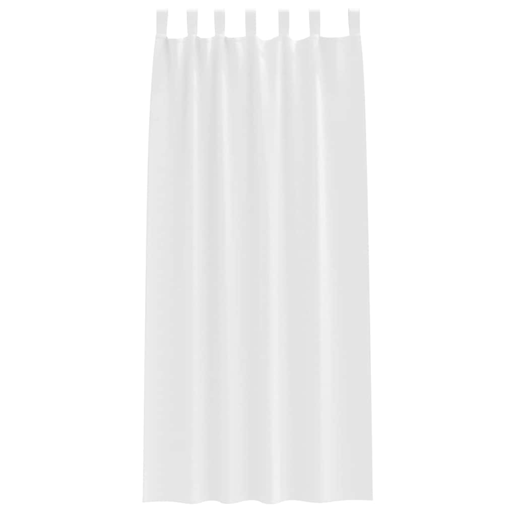 Mørklægningsgardiner med ringe 2 stk. Ren Hvid 245 x 140 cm