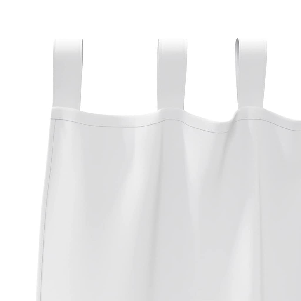 Mørklægningsgardiner med ringe 2 pcs Ren Hvid 260 x 140 cm