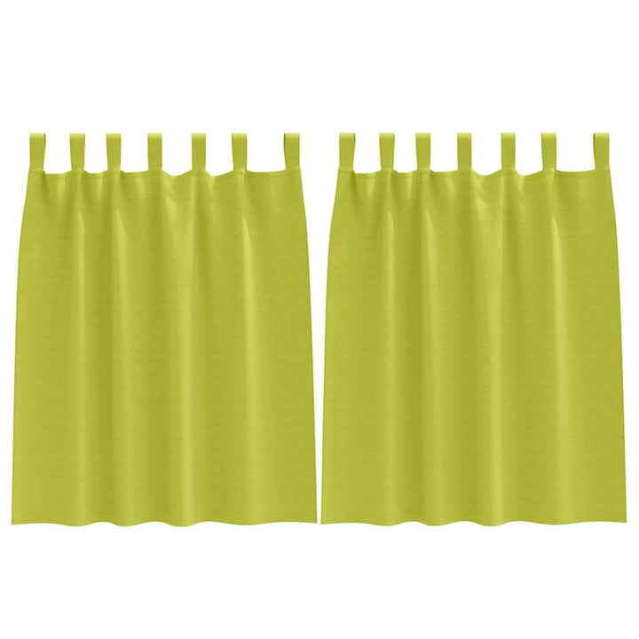 Mørklægningsgardiner med ringe 2 pcs Grøn 140 x 140 cm